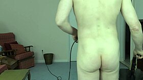 Horny Gay Nudist Flashes Cock While Cleaning House on the Beach