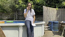 Brunette Undergoes Intense Wetlook Casting Interview