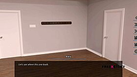 hey alex what are you doing spying on latisha changing her dress in that 3d game