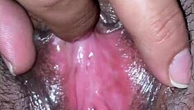 Latina wife with natural tits squirts wetly during amateur sex