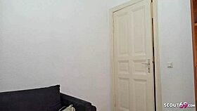 German Scout picks up blonde barkeeper in Berlin for anal model job