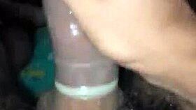 Filling Condom with Abundant Cum!