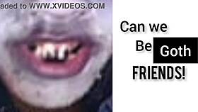 Goth friends share close-up moments in mashup