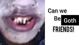 Goth friends share close-up moments in mashup