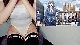 The only man in all-girls school fucks them - hentai kyonyuu reijou ep 1