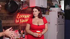 I'm always horny in the kitchen with big tits