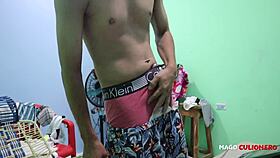 Latina Masturbates Huge Cock