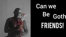 Goth friends share close-up moments in mashup