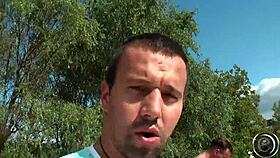 jessica moore sunbathes before lauro giotto gives her double penetration action