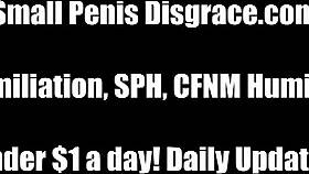 Tiny penis humiliated in femdom domination.