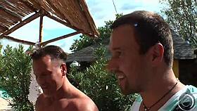 jessica moore sunbathes before lauro giotto gives her double penetration action