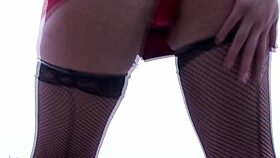 firefighter woman relaxes in the pool