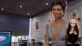 In the scent series, the sexy lady boss takes charge outdoors.