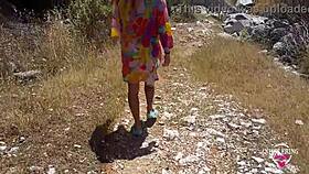 i can't stop showing off my pierced pussy and extreme nipples outdoors in this kinky compilation