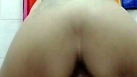 thaitwentybabe with massive dildo in tiny pussy