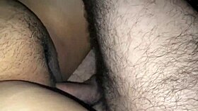 Latina wife with natural tits squirts wetly during amateur sex