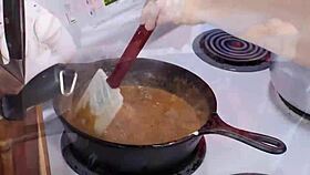 I'm always horny in the kitchen with big tits