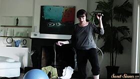 Amazing babe gets doggystyled hard by her stepbro in steamy roleplay