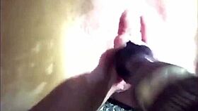 Naked woman inserts toys into her pussy