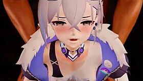 Silver Wolf ventures into the dungeon for an intense 3D hentai gangbang with asian babes