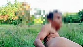 Feeling passionate in Myanmar outdoor anal sex