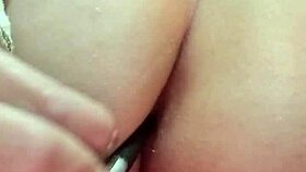 Playing around with a pen in my ass feels weird but fun