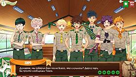 in game friends camp episode 28, we relax with natsumi in russian voice acting