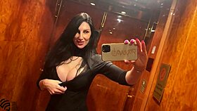 Dancing at the karaoke club on vacation