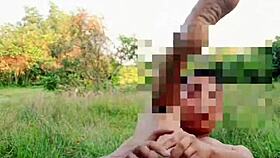 Feeling passionate in Myanmar outdoor anal sex