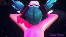 Vocaloid Hentai 3D - POV Miku Blowjob In A Striptease Club