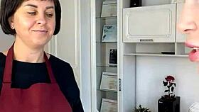 Deep bikini depilation session with SugarNadya and her student gets steamy! 🔥