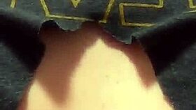 Trans girl moans loudly during tattooed cumshot