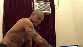 sexy little asian with tattoos riding passionately at home