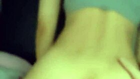 wet asian girlfriend orgasms on big white cock