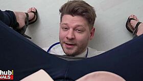 Fakehub - Shop Assistants Battle Hard for Sex with Busty Redhead Thief. Intense Blowjob and Riding Action Dominates!