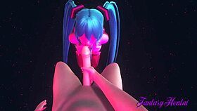 Vocaloid Hentai 3D - POV Miku Blowjob In A Striptease Club