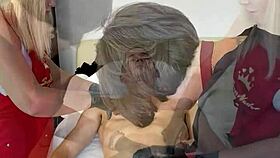 Deep bikini depilation session with SugarNadya and her student gets steamy! 🔥