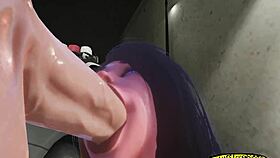 Blowjob in the parking lot part 2 with big cock creampie