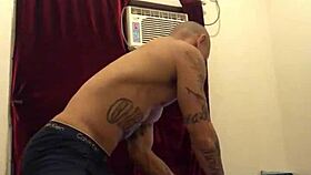 sexy little asian with tattoos riding passionately at home