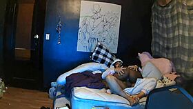 Slipperycherry rides a big black cock while submissive in pajamas