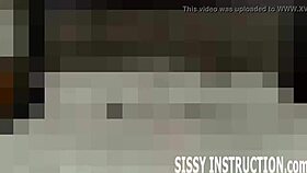 The little 18+ sissy whore puts on panties for femdom POV BDSM play