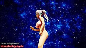 Kanon Performs Nude Dance On Sand Planet In 3D Anime