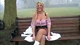 Slutty British Amateur Flashing Her Body Around Town