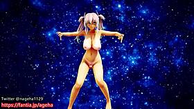 Kanon Performs Nude Dance On Sand Planet In 3D Anime