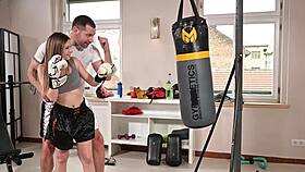 Fitness Chick Rebecca Volpetti Seduces Her Boxing Trainer In Bent Over Fucking