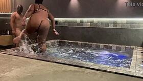 caught that pretty morena from behind, slammed hard!