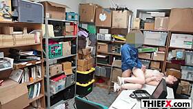 Beautiful Thief Punished with Big Cock Blowjob