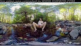 Redhead Yanks! Milf Carmen December Climaxes With Dildo Outdoors!