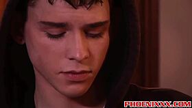 Horny Twinks Exclaim, Deepthroat This Monster Cock In Threeway!