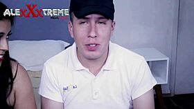 alexxxtreme watches his petite wife get pounded hard by another guy right in front of him. her big tits bounce with every thrust.